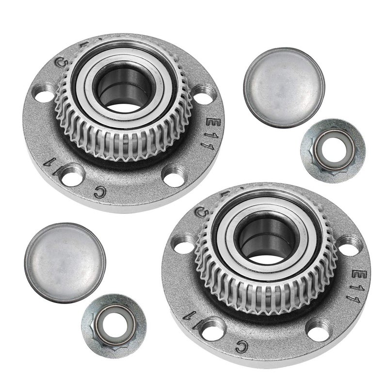 TUCAREST 512012 x2 (for FWD) Rear Wheel Bearing and Hub Assembly Compatible with 2000-2006 Au-di TT / 1998-2010 V-W Beetle, 99-05 Golf, 99-09 Je-TTA [5 Lug w/ABS] - Image 1